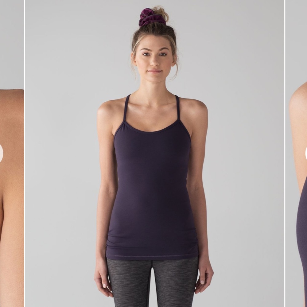 Lululemon Women’s Power Y-Tank (Luon) - Black Grape - Size 8